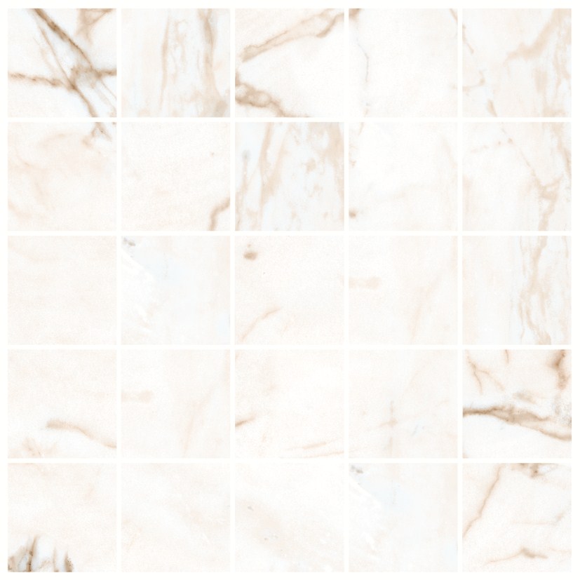 Мозаика Marble Trend Calacatta Gold (Марбл Тренд Калакатта Голд) 307x307 белая K-1001/MR/m14