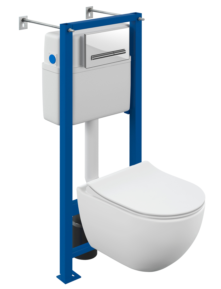 Комплект Brasco Smart CO DPL EO slim + Vector + Pilot стекло белый 68277 фото