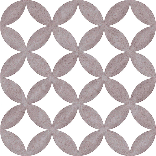 Плитка напольная District Circles Silver Grey 200x200 серая