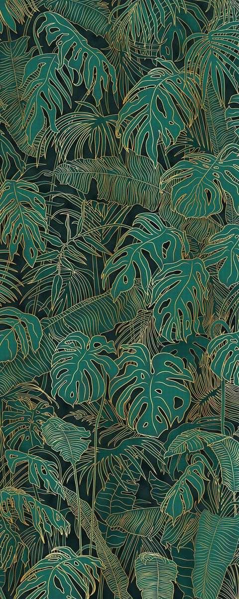Интерьерная панель 1200x3000 Foliage Paris Green глянцевая A-12.7.2/1200x3000G фото