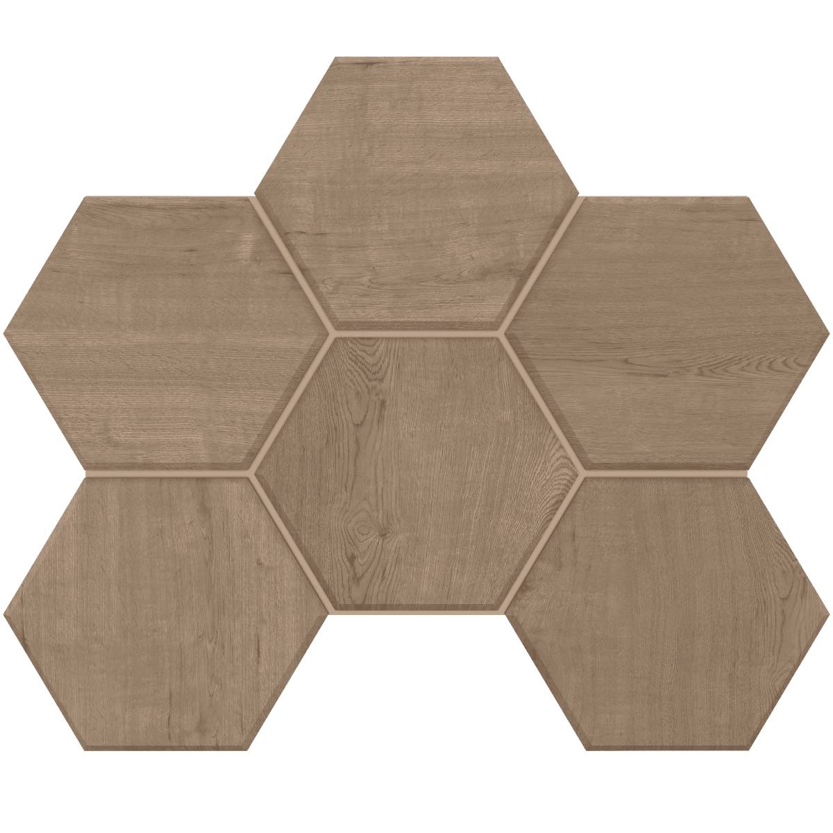 Мозаика Classic Wood Rusty Beige Hexagon 250x285 неполированная CW03 фото