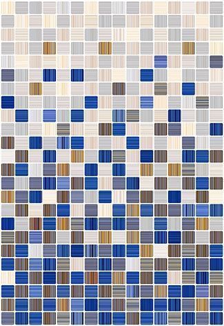 Плитка настенная Гламур 275x400 голубая микс 2С фото