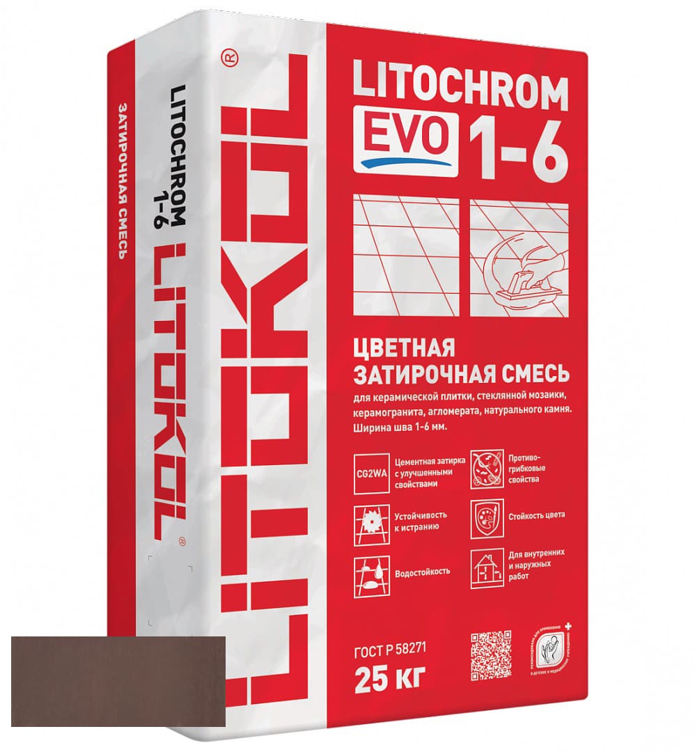 Затирка Litochrom Evo 1-6 LE.240 венге (25 кг)