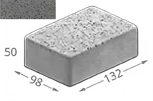 Брусчатка 132x98x50 бетонная двухслойная № 317