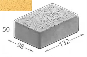 Брусчатка 132x98x50 бетонная двухслойная № 308