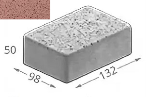 Брусчатка 132x98x50 бетонная двухслойная № 314