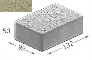 Брусчатка 132x98x50 бетонная двухслойная № 319