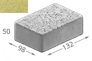 Брусчатка 132x98x50 бетонная двухслойная № 322