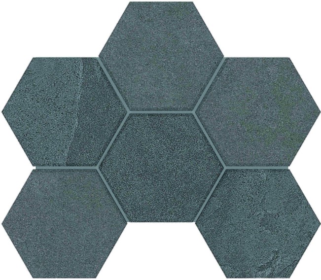 Мозаика Terra Anthracite Hexagon 250x285 неполированная LN03/TE03