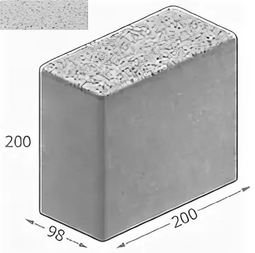 Бордюр 200x98x200 бетонный № 101 1-С-2010-101