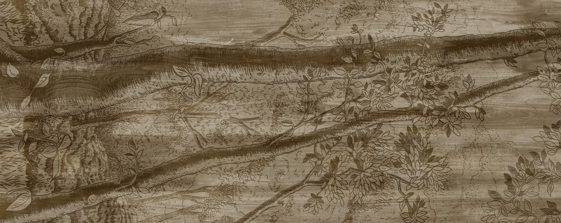 Интерьерная панель 1200x3000 Sketch Pyrography Dark глянцевая A-5.3.2/1200x3000G