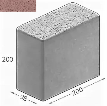 Бордюр 200x98x200 бетонный двухслойный № 301