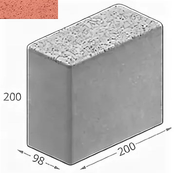 Бордюр 200x98x200 бетонный двухслойный № 303