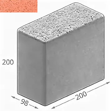 Бордюр 200x98x200 бетонный двухслойный № 305