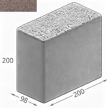 Бордюр 200x98x200 бетонный двухслойный № 316