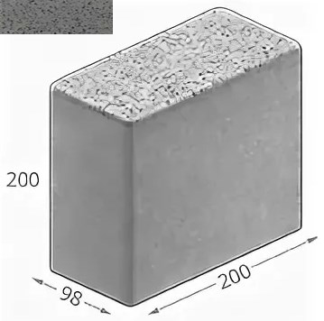 Бордюр 200x98x200 бетонный двухслойный № 317