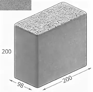 Бордюр 200x98x200 бетонный двухслойный № 318