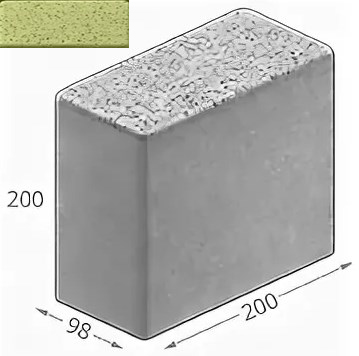 Бордюр 200x98x200 бетонный двухслойный № 323