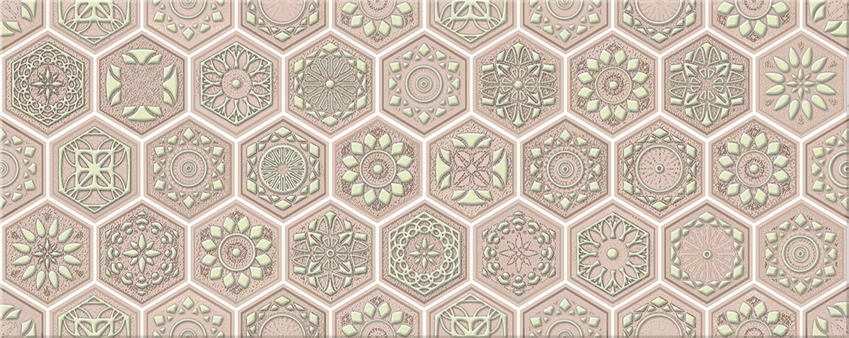 Декор настенный Amadeus Favo Decor 201x505 бежевый фото