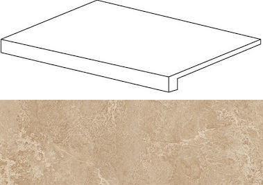 Ступень Force Beige фронтальная 330x1200 бежевая