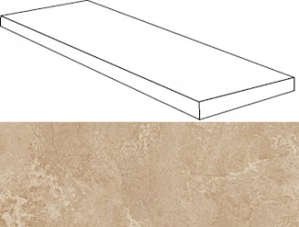 Ступень Force Beige 330x1200 угловая левая бежевая