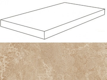 Ступень Force Beige 330x1200 угловая правая бежевая