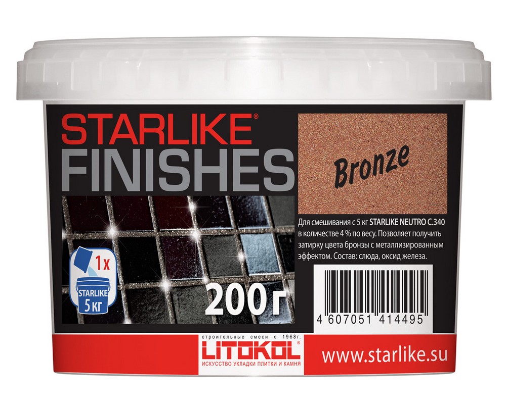 Добавка Starlike Finishes Bronze бронзовая 200 г