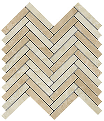 Мозаика Force Light Herringbone 298x293 бежевая