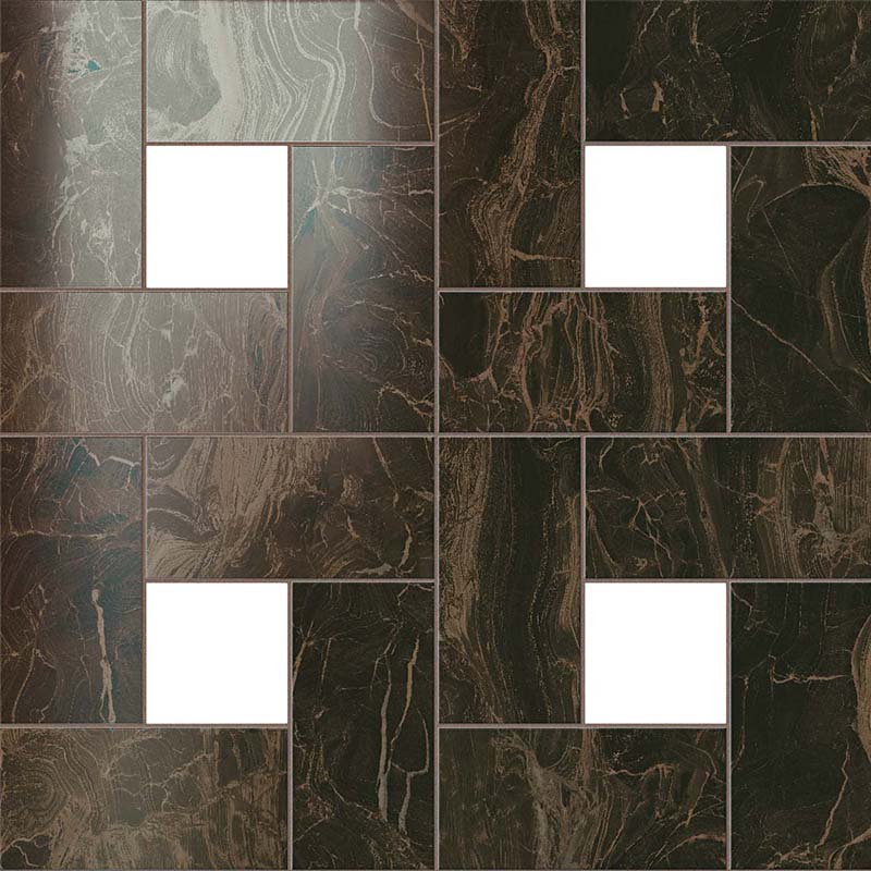 Мозаика Supernova Marble Frappuccino Dark Mosaic Lap 450x450 темно-коричневая