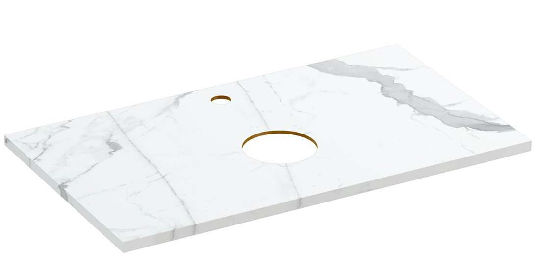 Столешница Stone из керамогранита Energy 80x45x2 белый матовый 63853 фото