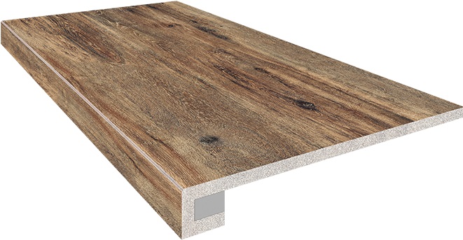 Ступень Brigantina Oak 330x1200 (прямоугольный бортик) без насечек+подступенок 145x1200 неполир. BG01