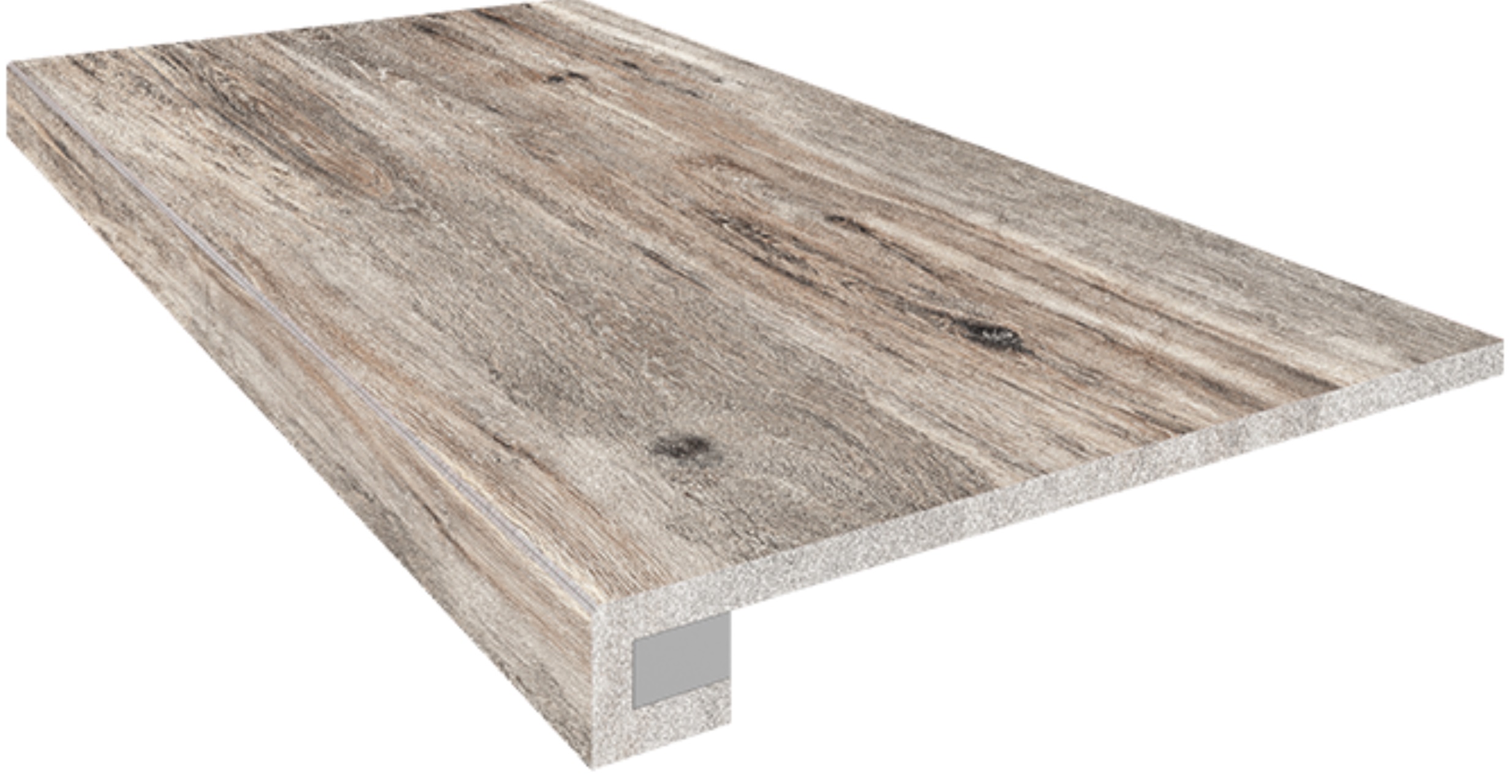 Ступень Brigantina Aged Oak 330x1200 (прямоугольный бортик) без насечек+подступенок 145x1200 неполир. BG03