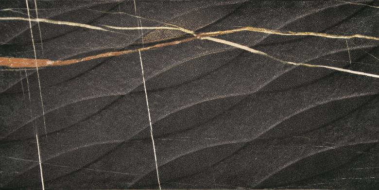 Керамогранит Marble Trend Nero Dorato (Марбл Тренд Неро Дорато) 300x600 черный К-1004/SCR