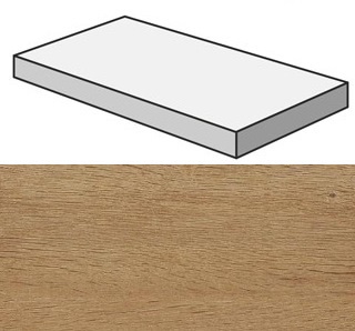 Ступень Oak Reserve Pure 330x1200 угловая левая коричневая