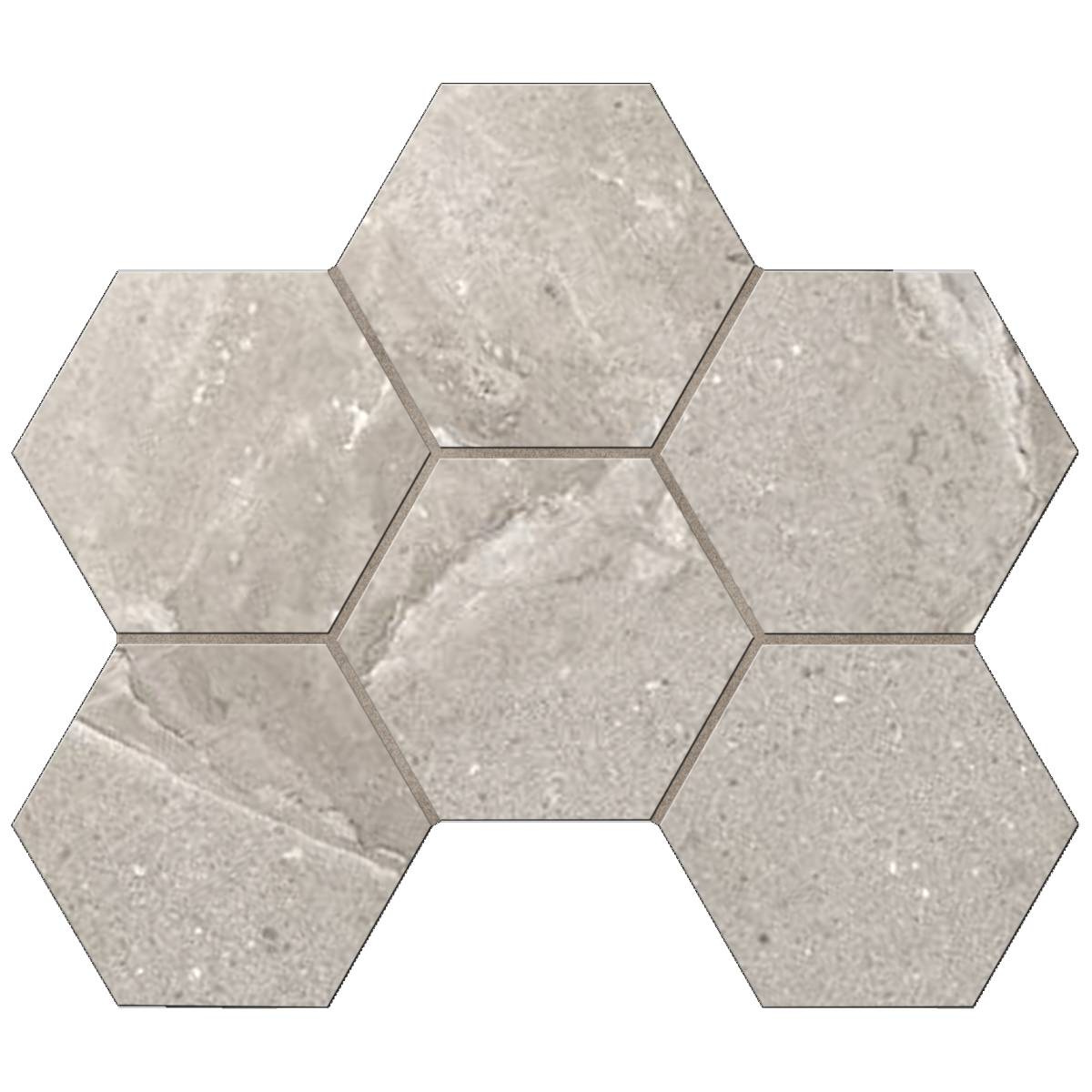 Мозаика Kailas Light Brown Hexagon 250x285 неполированная KA03