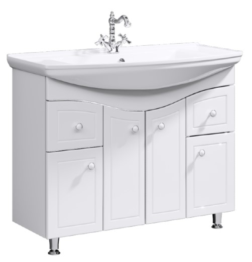 Комплект мебели Franchesca 105 на ножках 87x106x49 (тумба+раковина Стиль 1050) FR0110 фото