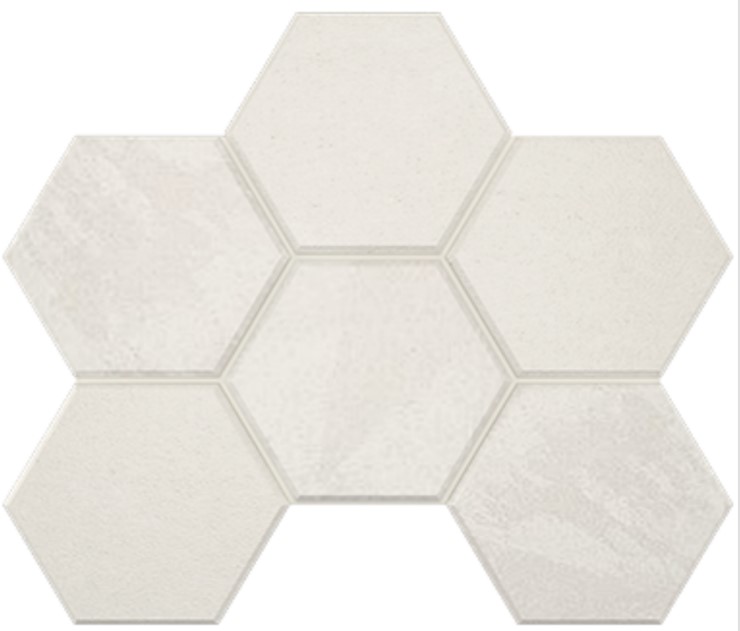 Мозаика Luna White Hexagon 250x285 неполированная LN00/TE00