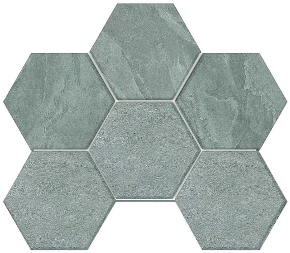 Мозаика Luna Grey Hexagon 250x285 неполированная LN02/TE02