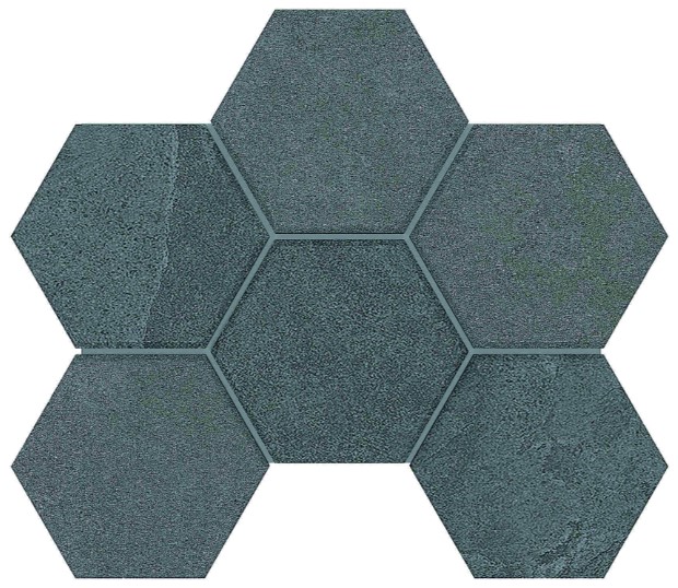 Мозаика Luna Anthracite Hexagon 250x285 неполированная LN03/TE03