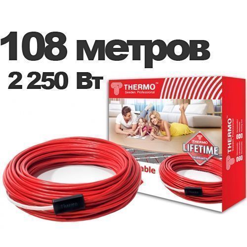 Нагревательный кабель Thermo 108 м, 2250 Вт