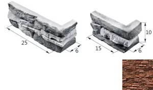 Сланец 03-13 угловой элемент коричневый (продается коробками)