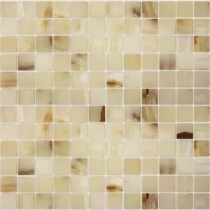 Мозаика Onice Jade Bianco 298x298x7 полированная бежевая