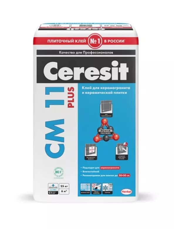 Клей для плитки Ceresit CM 11 Plus, 25 кг