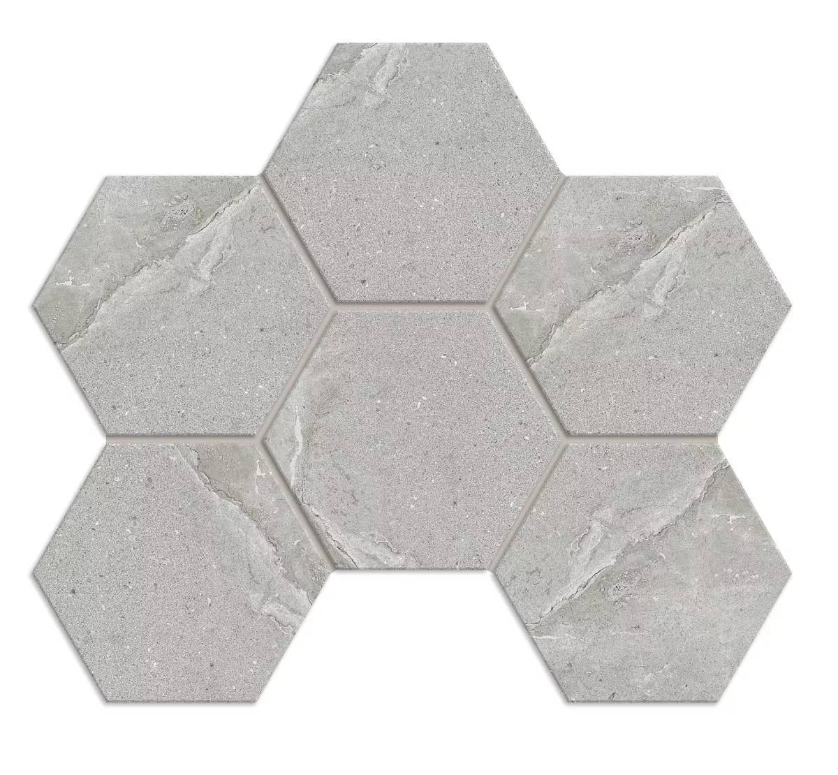 Мозаика Kailas Grey Hexagon 250x285 неполированная KA01